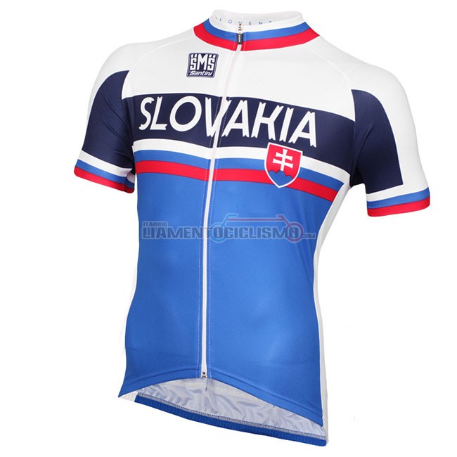 Abbigliamento Ciclismo Russia Bianco Manica Corta 2018 Blu